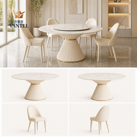 Ensemble de table à manger ronde de luxe Vantel pour 10 personnes, villa, hôtel et projets résidentiels haut de gamme, directement de l'usine