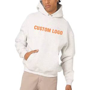 เสื้อฮู้ดผ้าฟลีซคอตตอน 340GSM สำหรับฤดูหนาว แบบขายส่ง ทรงโอเวอร์ไซส์สำหรับผู้ชาย พร้อมโลโก้สั่งทำ กันน้ำและเป็นมิตรกับสิ่งแวดล้อม - Product Image 1