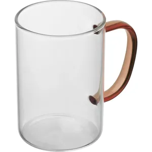 Mug en verre EDDA personnalisé avec poignée, articles promotionnels personnalisables - Product Image 4