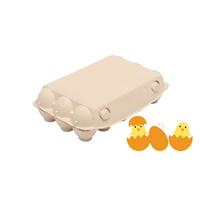 12 Oeufs de Poulet Carton Papier Dimensions Boîte Fabriquée par Pâte à Papier Biodégradable Prix Bon Marché Plateau à Oeufs Fabriqué au Viet Nam Fabricant