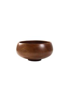 Bol de service en bois naturel biologique, texture polie faite à la main, adapté aux repas rustiques, décoration de table de ferme moderne et élégante - Product Image 6