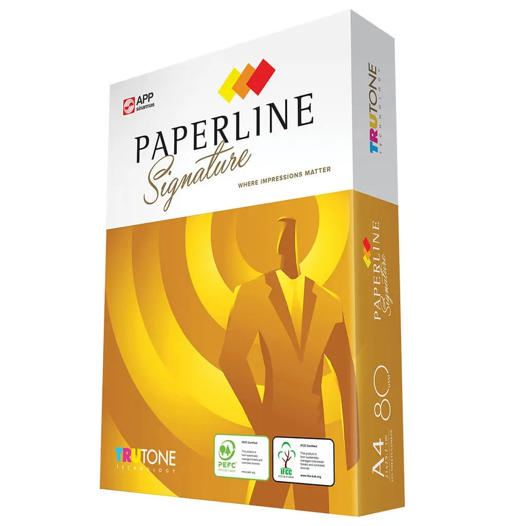 Toptan odun hamuru Paperline / Paperbase altın baskı kağıdı beyaz A4 boyutu 500 yaprak kanada'dan 70 75 80 Gsm kopya A4 kağıt Su