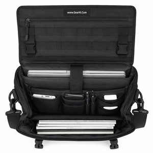 Maletín de Oficina Resistente, Bolsa de Seguridad para Computadora, Bolsa para Portátil Blindada, Bolsa de Mensajero con Correa para Hombro, Carpeta Acolchada para Tecnología, 17 Pulgadas, con Cierre - Product Image 2
