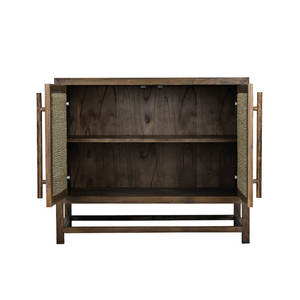 Aparador de madera maciza de 42 pulgadas, diseño tradicional antiguo moderno para el hogar, Bar, sala de estar, comedor, muebles - Product Image 2