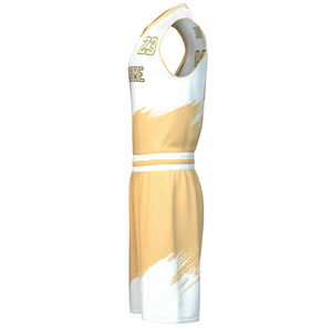 Ensemble de vêtements de basketball personnalisés pour femmes, 100% polyester, taille plus, sans manches, respirant, antibactérien, séchage rapide - Product Image 4