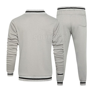 Chándal Hip Hop ajustado de invierno con patrón sólido para hombre 2025, calidad superior con logotipo personalizado, estilo más nuevo - Product Image 2
