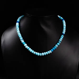 Natural Blue <b>Opal</b> Smooth Rondelle Beads Choker <b>Necklace</b> Loose Stone Beads <b>Opal</b> Jewelry for Women Handmade <b>Opal</b> <b>Necklace</b> in Bulk - Product Image 6