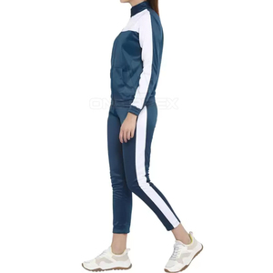 Survêtement de mode personnalisé pour femmes, dernier modèle, ensembles de jogging uni, survêtements deux pièces, vêtements de jogging pour femmes - Product Image 3
