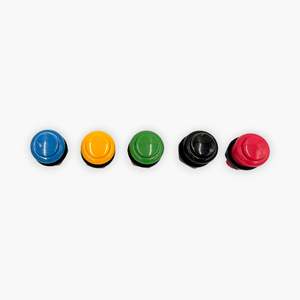 Baolian - Juego de 10 Botones Momentáneos Redondos para Máquinas Recreativas, Multicolor, Envío Gratis - Joysticks y Controles de Juego - Product Image 6
