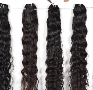 100% extensiones de cabello Remy de trama doble Natural cutícula alineada virgen indio humano recto textura agua profunda estilos de onda suelta - Product Image 2