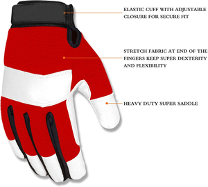 Recién llegado, guantes mecánicos de dedo completo de alta resistencia, guantes de construcción de trabajo mecánico de cuero Flexible a prueba de espinas para jardín - Product Image 2