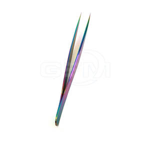 Best Selling Premium Quality Stainless Steel <b>Eyelash</b> <b>Tweezers</b> Low MOQ Multi-Color Collection - Product Image 3