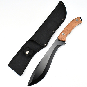 Venta al por mayor personalizado de alta calidad OEM ODM servicio Damasco cuchillo al aire libre Camping caza portátil supervivencia cuchillo mango de madera - Product Image 1