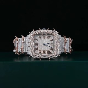 Reloj de Lujo con Diamantes de Moissanita y Movimiento de Cuarzo Preciso para Uso Diario y de Oficina, Reloj de Diamantes para Exportación - Product Image 3