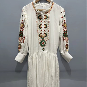 เดรสยาวสำหรับปาร์ตี้เดรสยาวพิมพ์ลายบล็อกชุดเดรสยาวหรูหราแบบลำลองออกแบบได้ตามต้องการ - Product Image 1