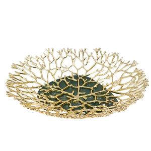 Vajilla profunda de nuevo diseño, cuenco de Metal para servir con forma de hoja, decoración del hogar, mesa decorativa, cuenco de Metal de latón decorativo - Product Image 5