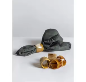 Anneaux de serviette en corne naturelle minimaliste Accessoires de table fabriqués à la main pour décor rustique Salle à manger moderne Mariages et tous les jours - Product Image 3