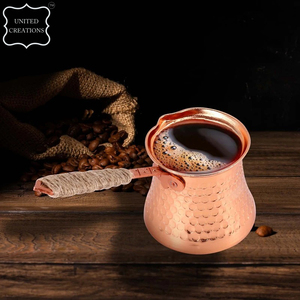 Juego de cafeteras turcas tradicionales de último diseño, olla de Metal de Color cobre puro de la mejor calidad hecha a mano para amantes del café - Product Image 3