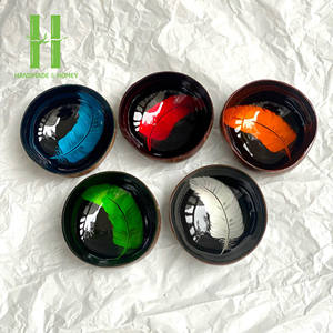 ผู้ขายที่ดีที่สุด! ชามสลัดลูกกวาดสไตล์เวียดนามชามเคลือบด้วยไม้ไผ่สไตล์โบฮีเมียนโบฮีเมียนเป็นมิตรต่อสิ่งแวดล้อมดีไซน์ใหม่ - Product Image 3