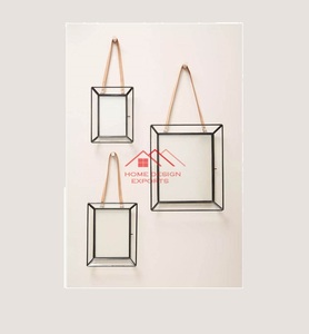 Ensemble fini noir de 3 tailles en laiton métal personnaliser la conception et le cadre Photo de Logo pour la maison hôtel salon décoration murale - Product Image 1