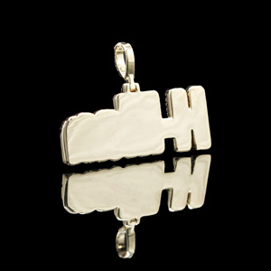 Pendentif unisexe en acier inoxydable haut de gamme personnalisé avec diamants CZ glacés, style hip-hop - Product Image 2