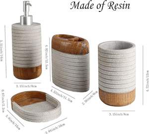 Ensemble de salle de bain en résine de haute qualité Design et style mignon pour une utilisation dans la salle de bain de l'Inde - Product Image 3