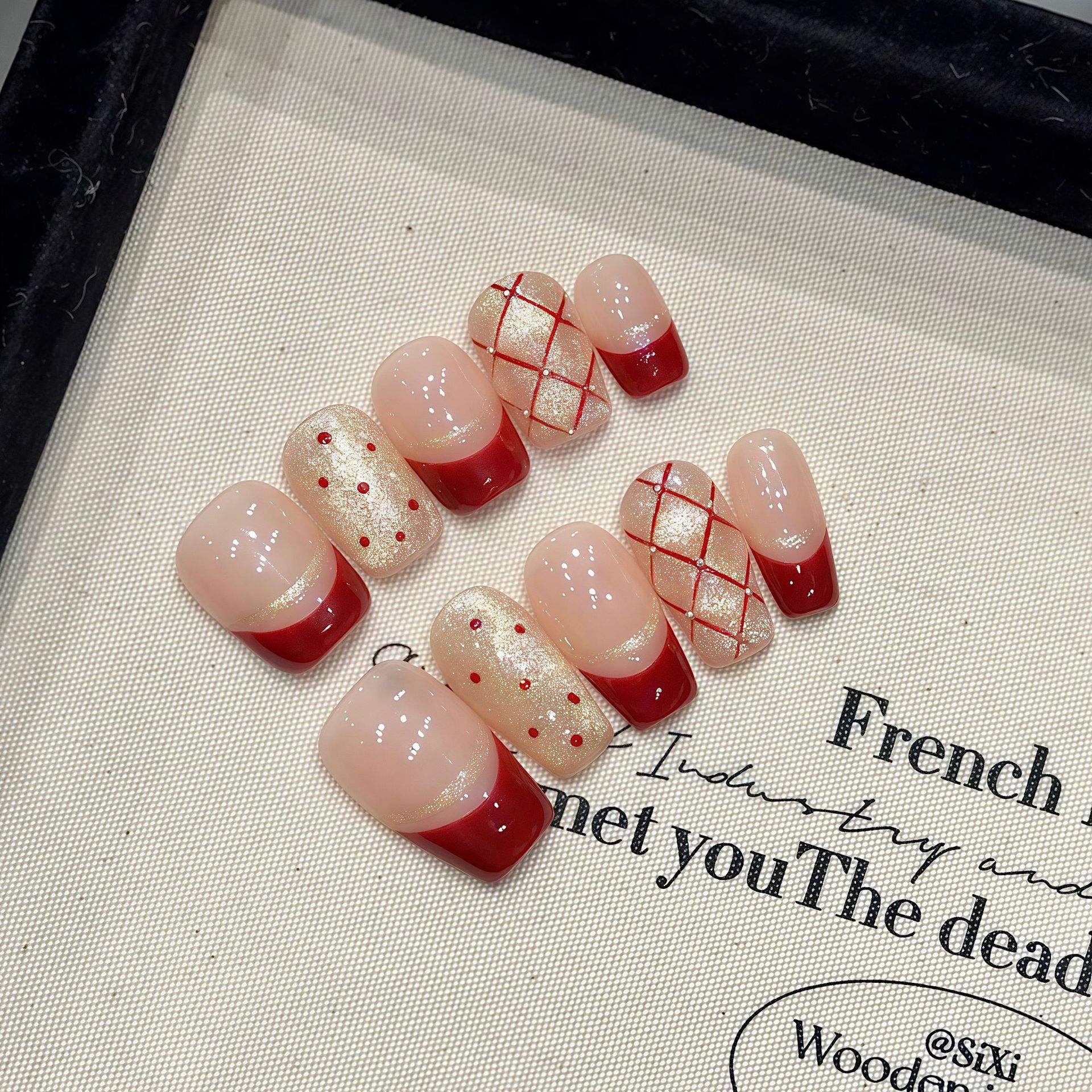 translucent nude gold  red