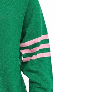 Sudadera Casual Transpirable de Algodón de Alta Calidad con Bordado 3D en V, Personalizada para Hermandad, Verde y Rosa - Product Image 4