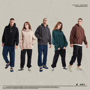 Sudadera con Capucha Extra Grande de Invierno, Tejida a Crochet, 100% Algodón, Diseño de Logotipo Personalizado para Hombre y Mujer, Marca de Moda, Sudadera de Forro Polar para Parejas - Product Image 3