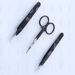 Stainless Steel Tweezers & Scissors Factory Price Lash Tweezers Fiber Tip Customized Design Straight <b>Isolation</b> Tweezer - Product Image 3