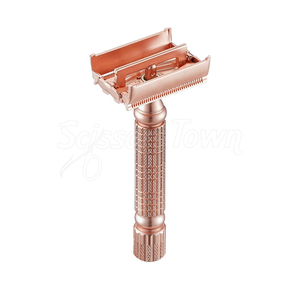 Maquinilla de afeitar de seguridad de doble filo de acero inoxidable con diseño ajustable para una piel suave y una rutina de afeitado suave - Product Image 3