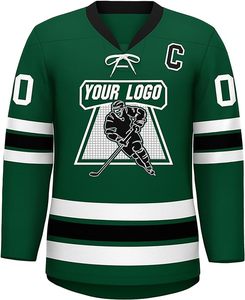 Niños hombres portero a granel hecho a medida equipo de práctica simple conjunto reversible malla hockey sobre hielo jerseys sublimados - Product Image 4