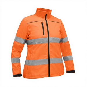 Reversible Safety Jacket Men and Women Breathable Waterproof Rain Softshell Jacket - Product Image 1