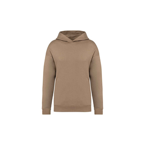 เสื้อฮู้ดดี้โอเวอร์ไซส์ แขนยาว สีพื้น 100% ผ้าถักบุซับใน สำหรับฤดูหนาว มีเชือกผูก ปรับได้ สไตล์ลำลอง พร้อมโลโก้ด้านหน้า ทันสมัย แบบยูนิเซ็กซ์ - ขายส่ง - Product Image 4