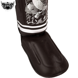 2023 Custom Made Shin Guard for Men Women High Quality <b>Leather</b> Your Own Design Logo Protection Function IRON <b>PUNCH</b> INDUSTRIES - Product Image 5