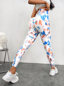Vente chaude Personnalisé Femmes Crunch Booty Tie-Dye Yoga Pantalon Push-Ups Activewear Fitness Collants pour L'exercice Leggings - Product Image 4