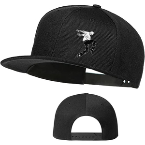 Gorra de Béisbol Personalizada con Bordado de Esqueleto de Pez y Ancla, Gorra de 6 Paneles de Alta Calidad con Visera Plana, Estilo Hip Hop, para Deportes - Product Image 3