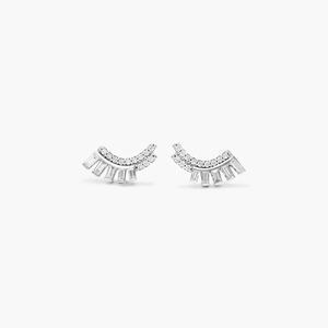 Pendientes de tuerca de diamante de moissanita de plata 925, corte redondo brillante para cumpleaños, aniversario, boda, estilo atemporal para cada ocasión - Product Image 1