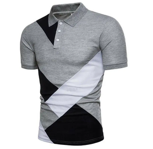 Vente en gros – Nouveauté : T-shirts et hauts d'été en coton tricoté 100 % pour hommes, à manches courtes, infroissables, unis, personnalisables, style actuel - Product Image 4