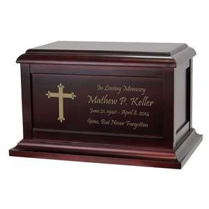 Urna Funeraria Decorativa de Metal para Cremación, Personalizada, para Adultos, Caja de Cremación Impresa, Urna Estilo Americano - Product Image 1