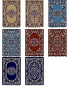 Tapis oriental Adiva antique turc tissé à la machine, grand motif géométrique rouge, tapis de maison résistant aux taches à haute pile - Product Image 1