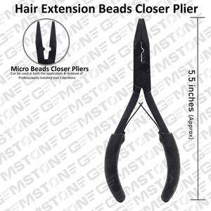 Stainless Steel Micro Ring Beads Closer Black Grip Hair Extension Plier Silicone Glue Reusable Beads <b>Crochet</b> <b>Hook</b> Plastic - Product Image 2