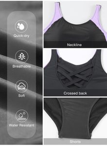 Wholesale Women's Swimming Suits in Polyester Spandex Made Customized Design Professional Swimmer Suits - Product Image 6