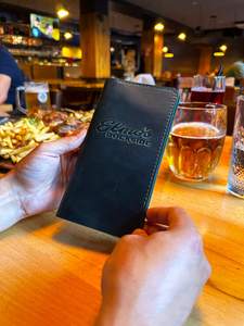 Titular de la factura Logotipo personalizado Restaurante Titular de la verificación de cuero genuino Invitado Presentador Titular de la factura 2017 - Product Image 5