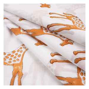 Wholesale New Design Hand Block Giraffe Print Cotton Fabric for Wedding Clothes Fashion Accessories Bags Totes Technics - Product Image 3