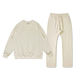 Pantalons baggy survêtements pantalons de survêtement poids lourd manches raglan blanc pull pantalons de survêtement ensemble imprimé polaire survêtement - Product Image 5