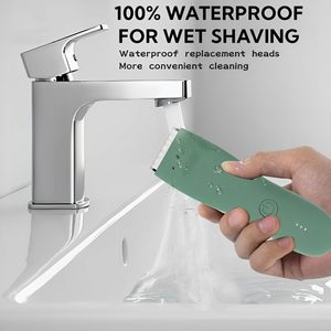 Lot de 2 lames de rechange en céramique et acier au carbone compatibles avec les tondeuses corporelles pour hommes, accessoires de toilettage corporel haut de gamme - Product Image 4