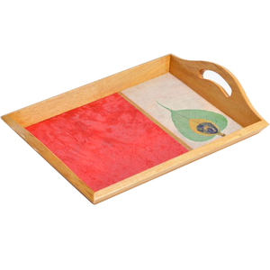 Nouvelle arrivée, plateau de service en bois artisanal indien au design unique, idéal pour les mariages, les fêtes, la décoration et la restauration - Product Image 5