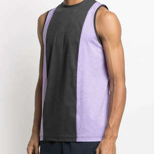 Prix d'usine en gros Logo personnalisé confortable couleur unie hommes décontracté 100% coton respirant débardeur - Product Image 6