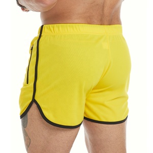Double couche Sporty Solid Hommes Taille haute élastique Anti-Uv Quick Dry Tight Stretch Fitness Training Marathon Running Shorts - Product Image 6